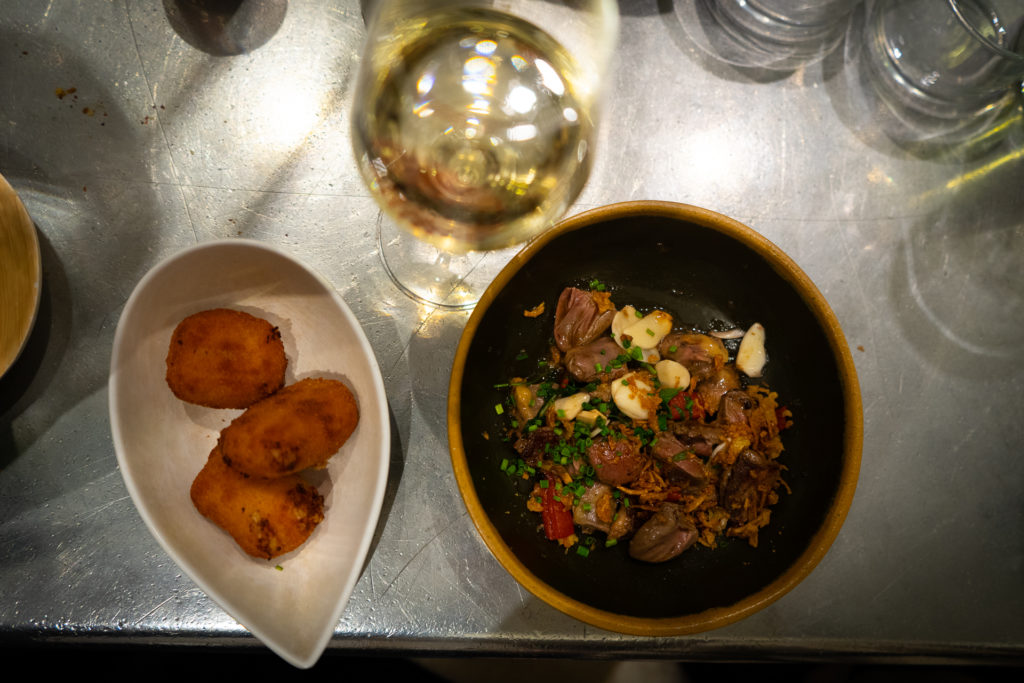 Tapas in Paris, croquettes and duck hearts