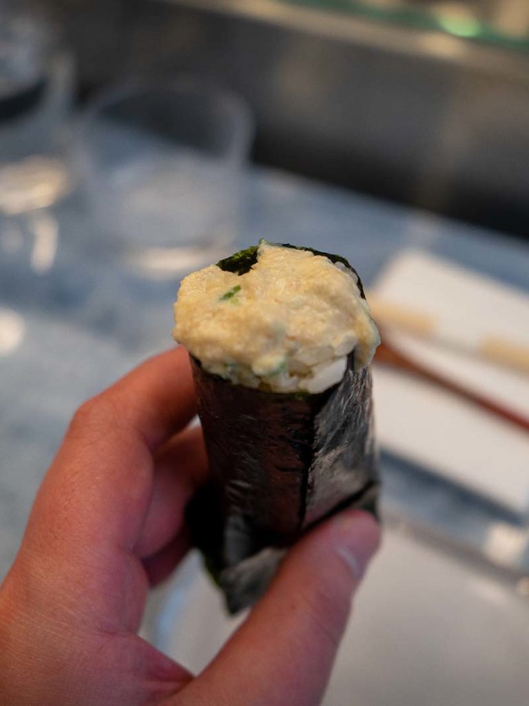 Kaito Paris Japanese restaurant crab roll
