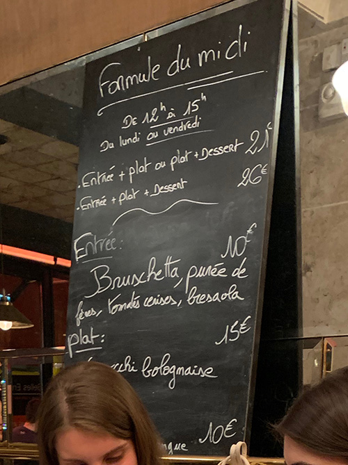 gluten free menu little gonna Paris