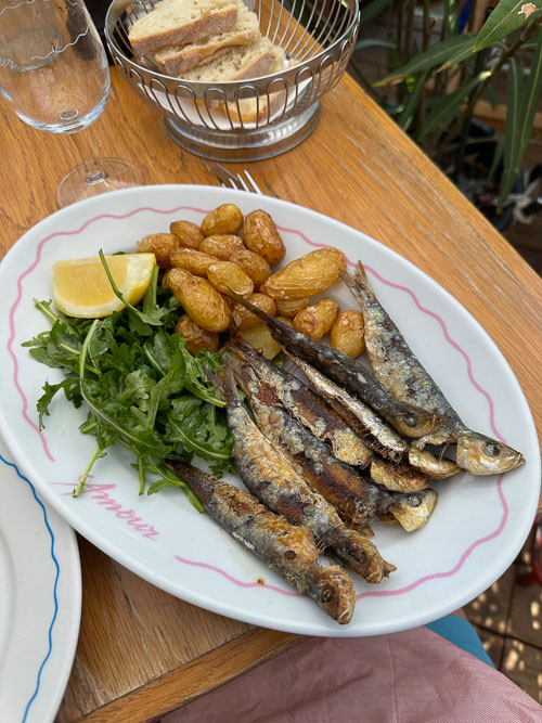 grilled sardines lunch